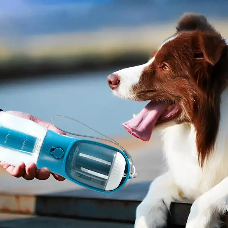 3-in-1 Portable Dog Water Bottle, Bowl & Waste Bag Dispenser