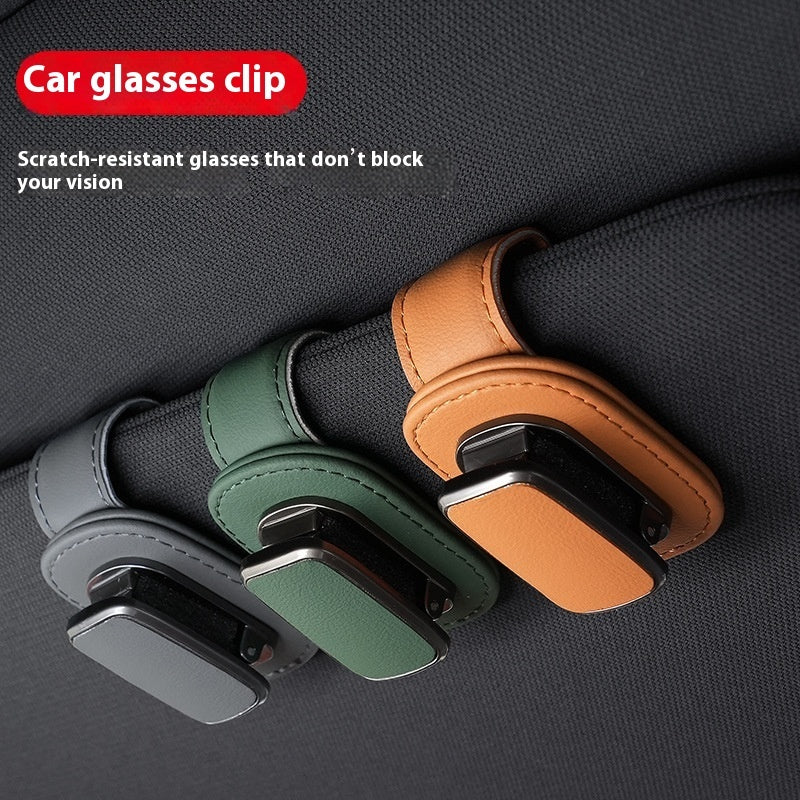 Premium Leather Car Glasses Frame