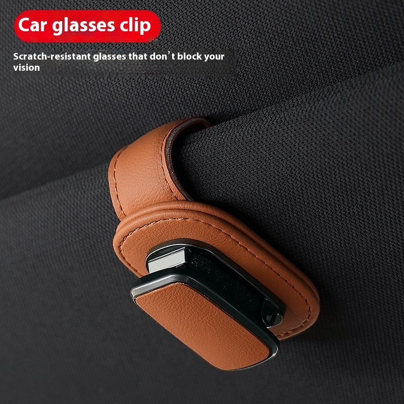 Premium Leather Car Glasses Frame