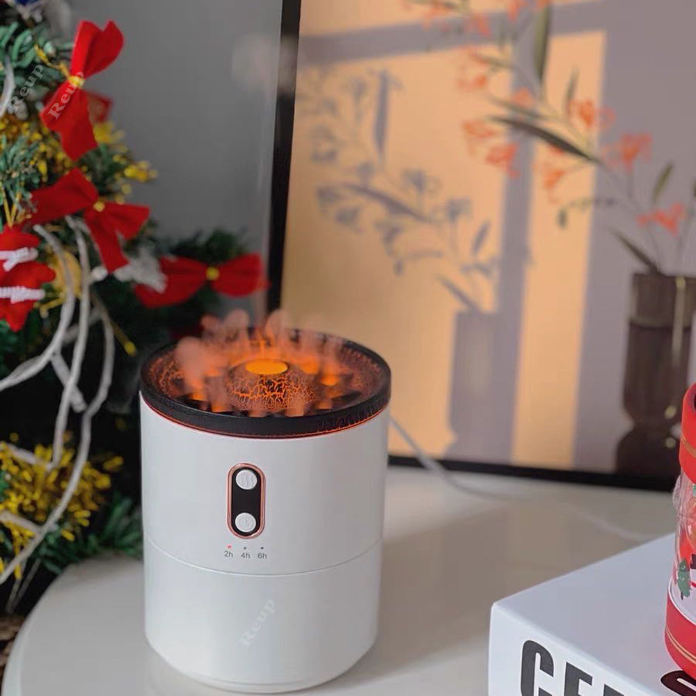 Volcanic Flame Aroma Diffuser β USB Jellyfish Air Humidifier & Night Light Lamp