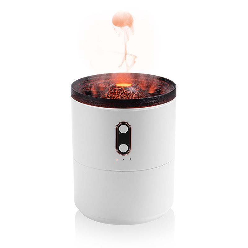 Volcanic Flame Aroma Diffuser β USB Jellyfish Air Humidifier & Night Light Lamp