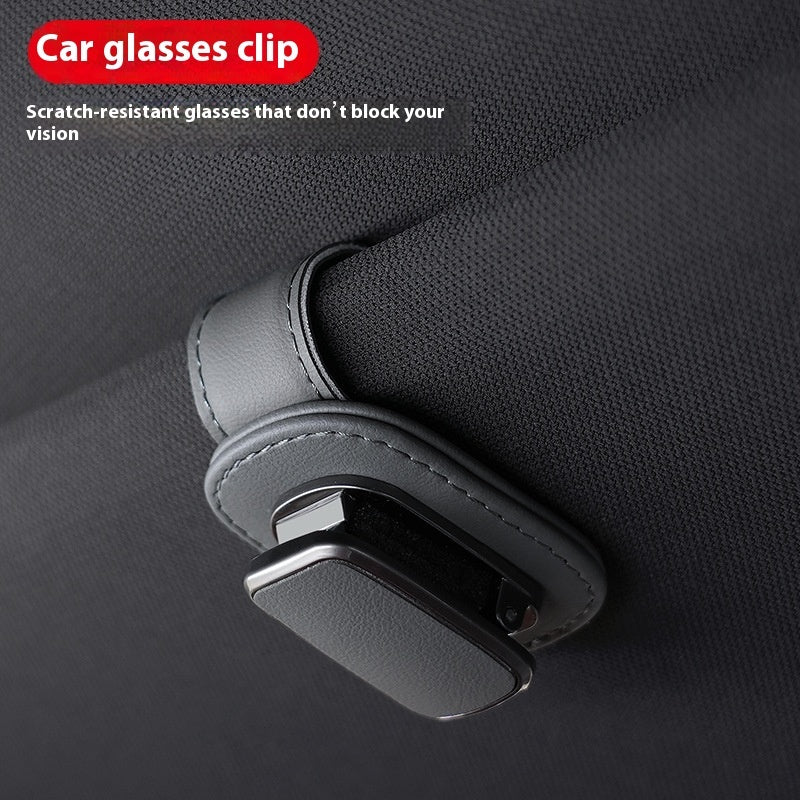 Premium Leather Car Glasses Frame