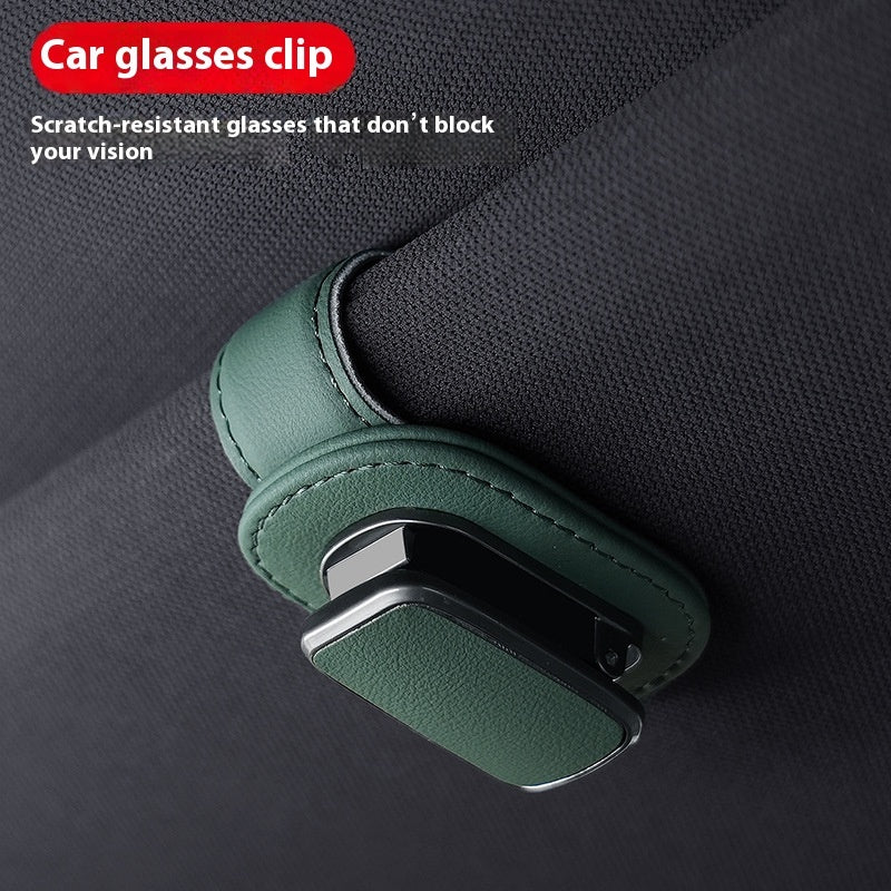 Premium Leather Car Glasses Frame
