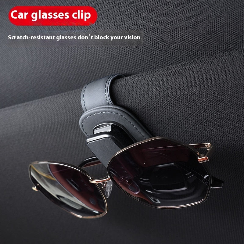 Premium Leather Car Glasses Frame