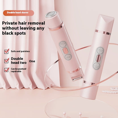 Dual-Head Electric Women’s Shaver – Painless Epilator