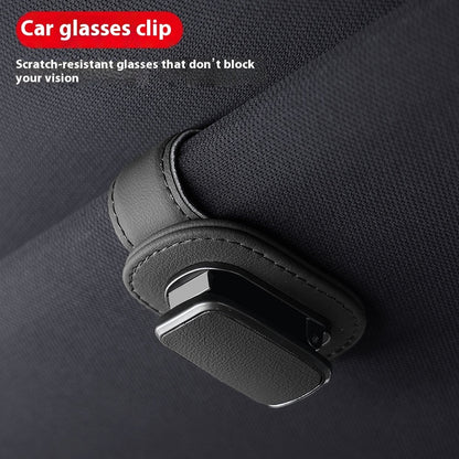 Premium Leather Car Glasses Frame