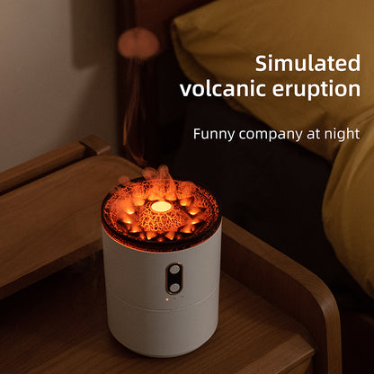 Volcanic Flame Aroma Diffuser – USB Jellyfish Air Humidifier & Night Light Lamp