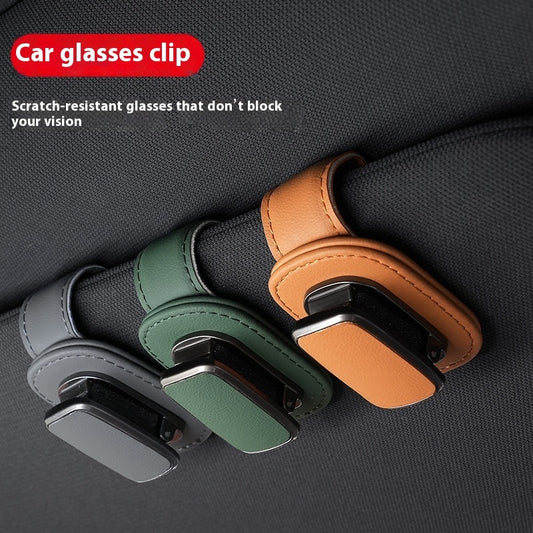Premium Leather Car Glasses Frame