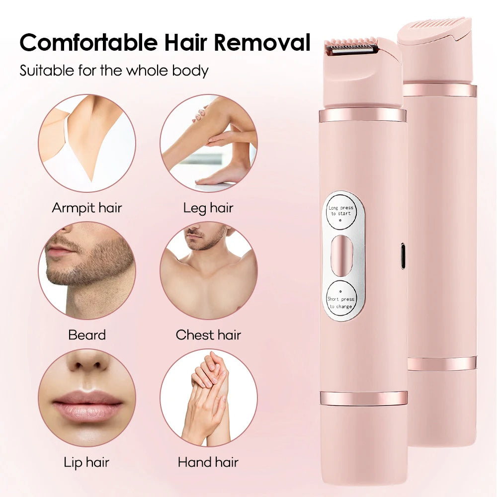 Dual-Head Electric Women’s Shaver – Painless Epilator