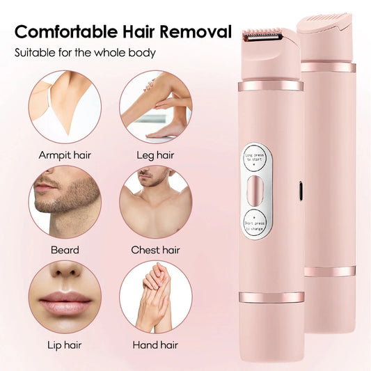 Dual-Head Electric Women’s Shaver – Painless Epilator