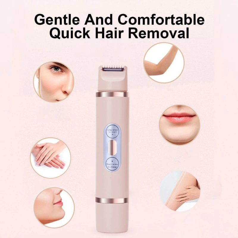 Dual-Head Electric Women’s Shaver – Painless Epilator